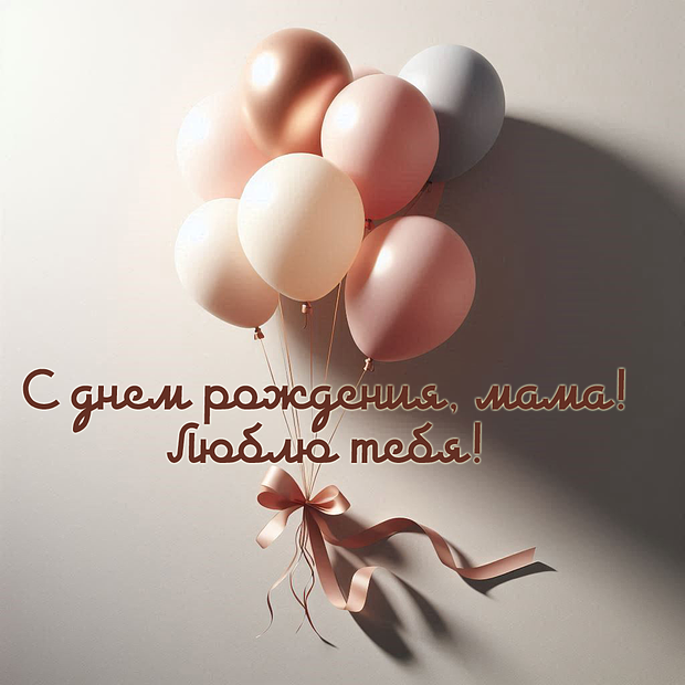 Трогательная открытка с днем рождения маме