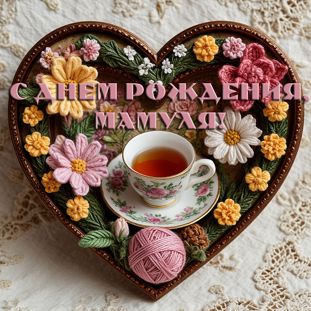 Красивая открытка на день рождения маме