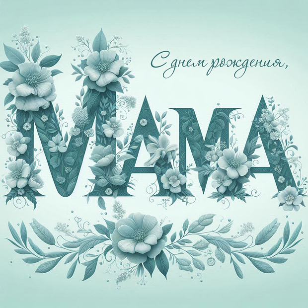 Красивая картинка, чтобы поздравить с днем рождения маму