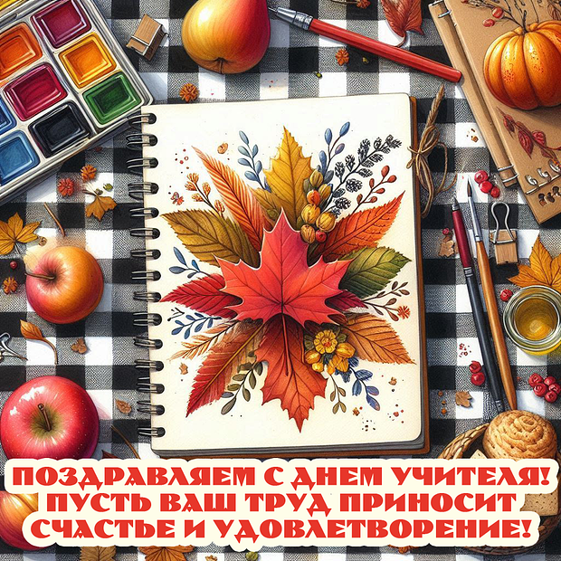 Открытка на День учителя с теплыми словами