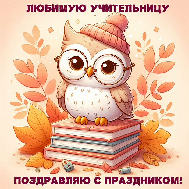Красивая открытка на День учителя