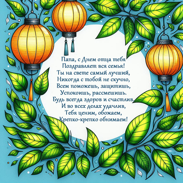 Поздравление в стихах на День отца