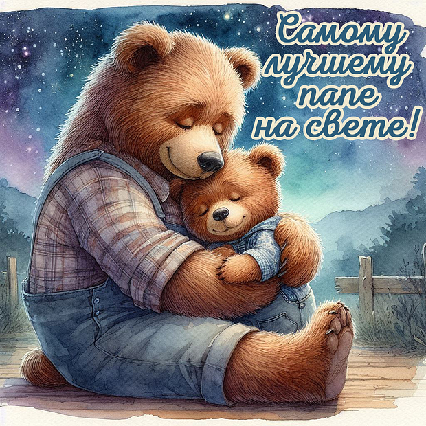 Открытка на День отца от сына