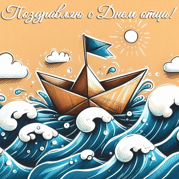 Красивая открытка на День отца