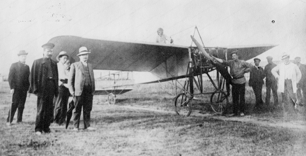 Каменский на моноплане «Блерио» в Перми, июнь 1911 года