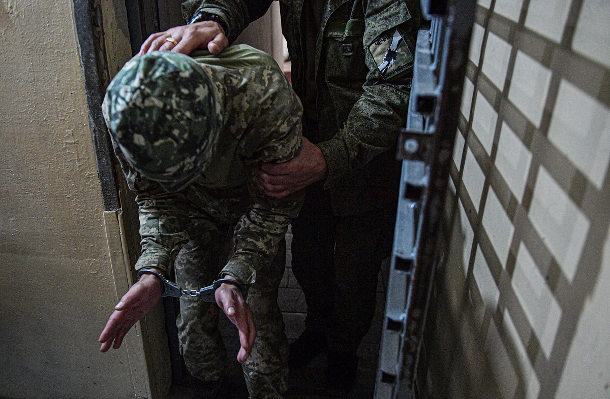 Пленный украинский военный в Запорожской области
