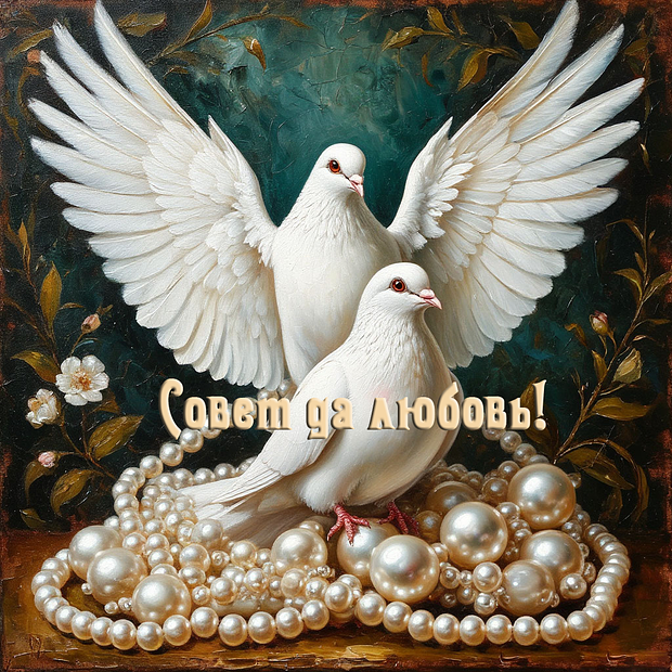 Красивая открытка на свадьбу