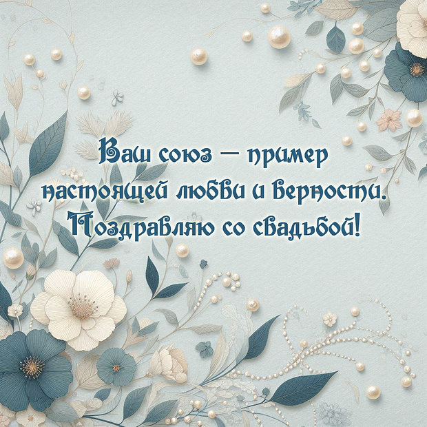 Картинка с душевным поздравлением с днем свадьбы

