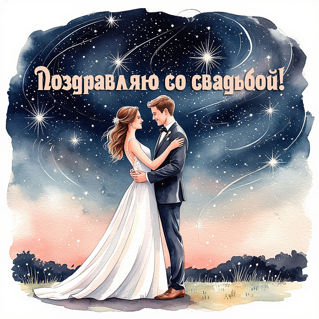 Оригинальная открытка на день свадьбы