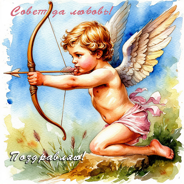 Красивая открытка с днем свадьбы
