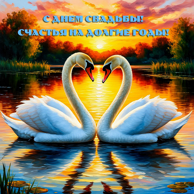 Открытка на свадьбу	
