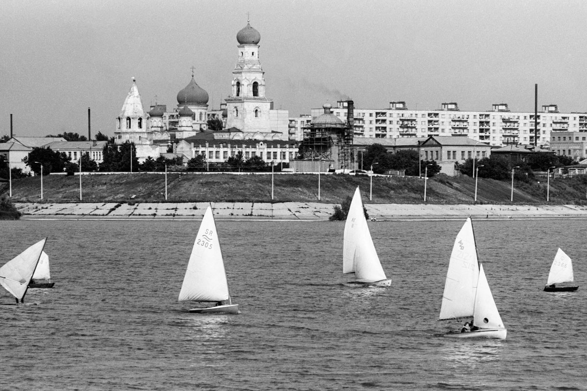 Яхтсмены Сызрани на тренировке, 1983 год