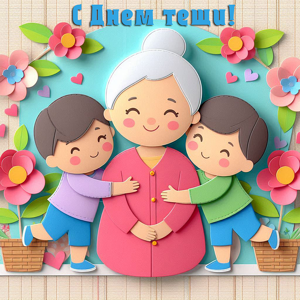 Красивая открытка на День тещи