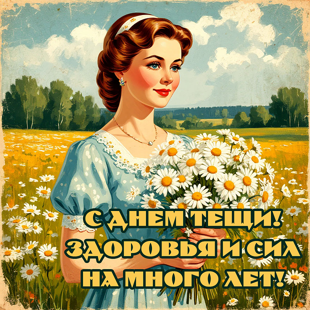 Трогательная картинка с Днем тещи