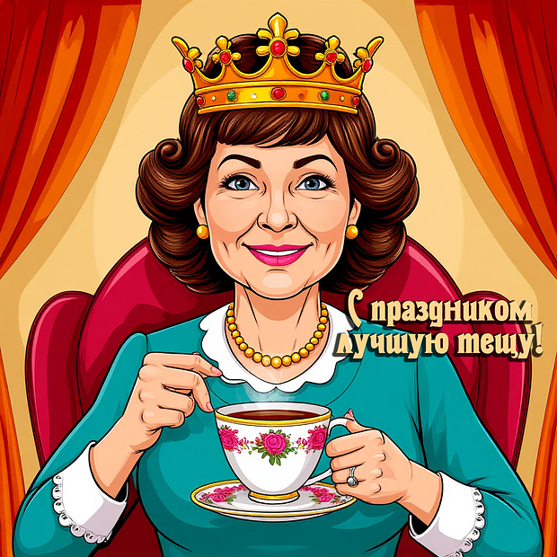 Открытка с Днем тещи от зятя
