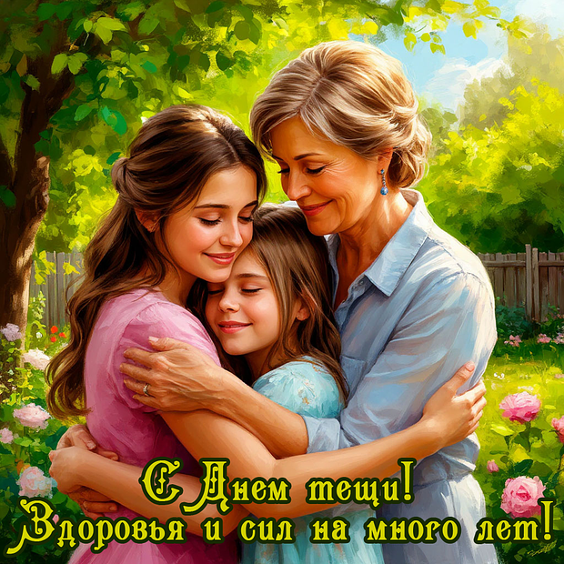 Трогательная картинка с Днем тещи