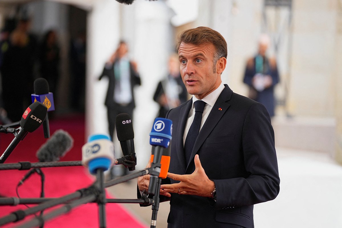 Президент Франции Эммануэль Макрон на саммите Европейского союза в Копенгагене, Дания, 1 октября 2025 года