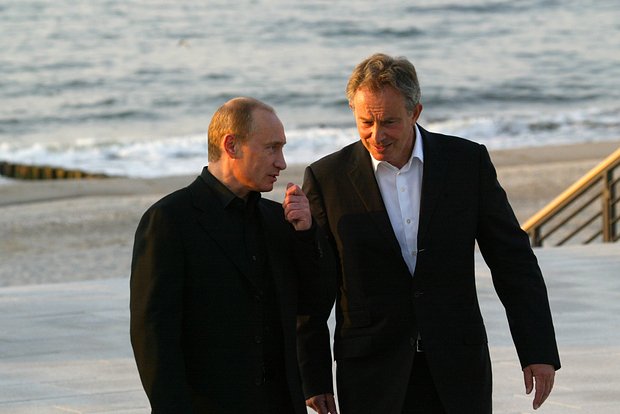 Владимир Путин и Тони Блэр