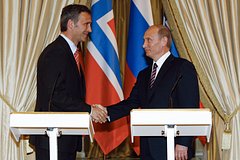Йенс Столтенберг и Владимир Путин 