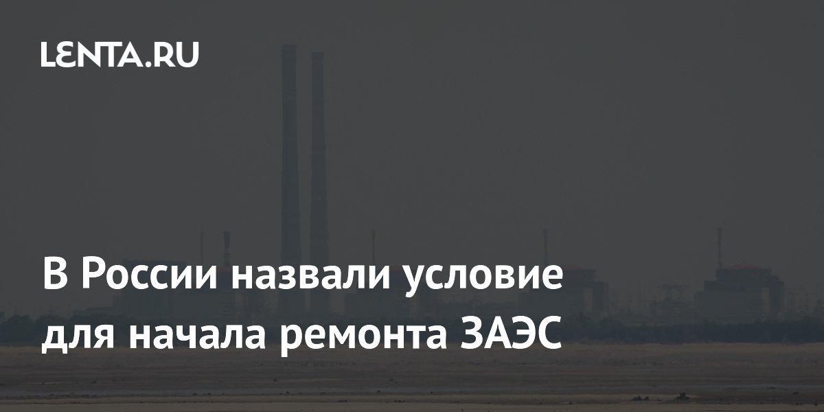 В России назвали условие для начала ремонта ЗАЭС