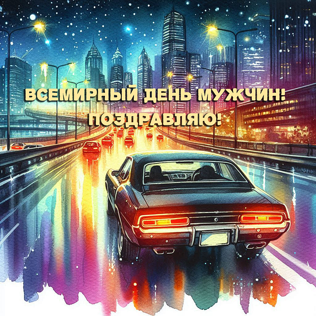 Открытка с Днем мужчин
