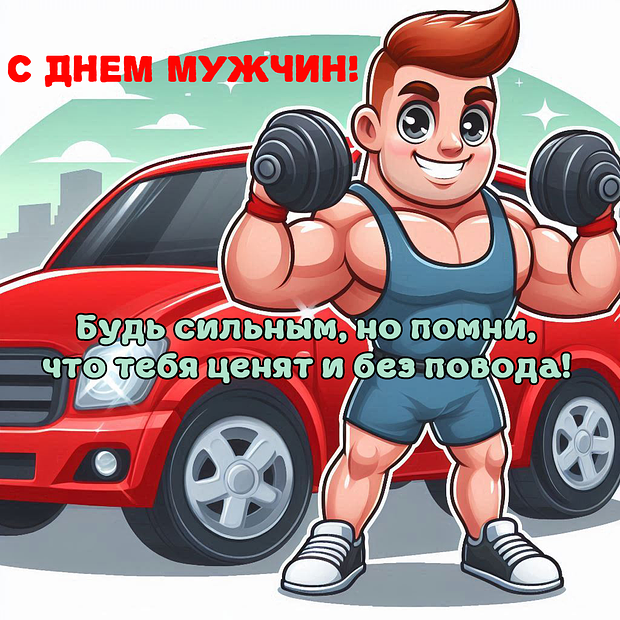 Красивая картинка с Днем мужчин
