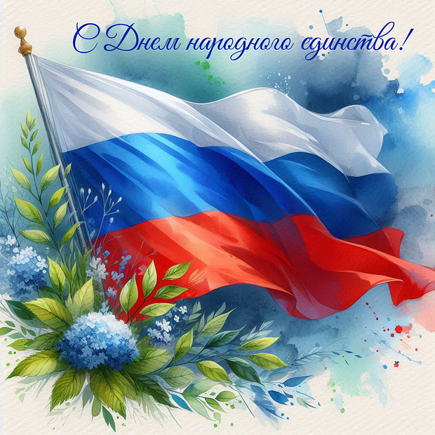 Открытка с Днем народного единства
