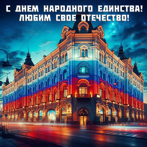Открытка на День народного единства с теплыми словами
