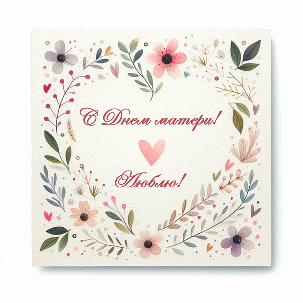 Оригинальная открытка ко Дню матери
