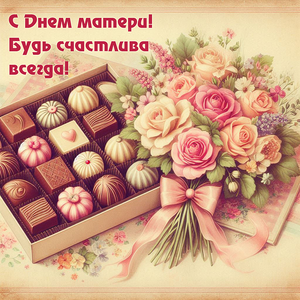 Красивая открытка на День матери