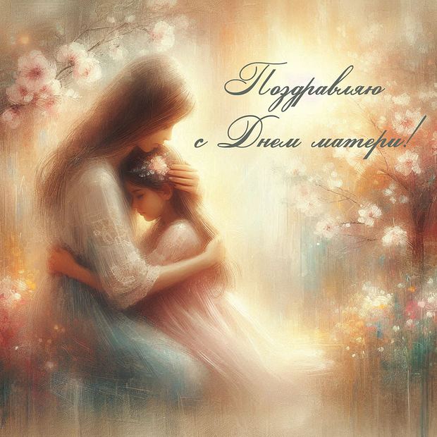Трогательная картинка с Днем матери
