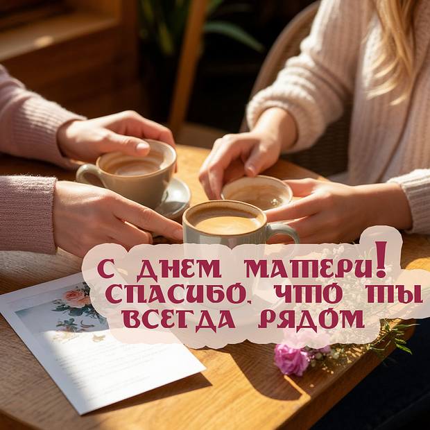 Открытка с Днем матери бесплатно
