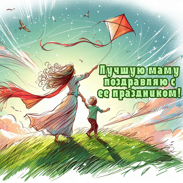 Красивая открытка с Днем матери
