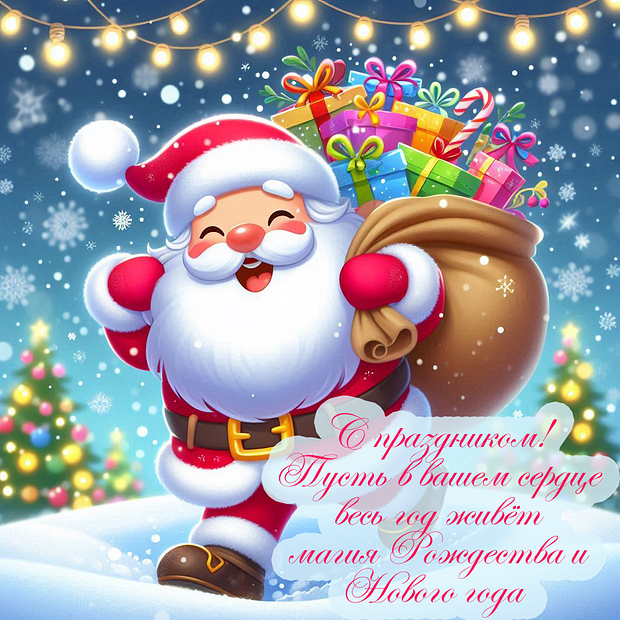 Бесплатная открытка на католическое Рождество
