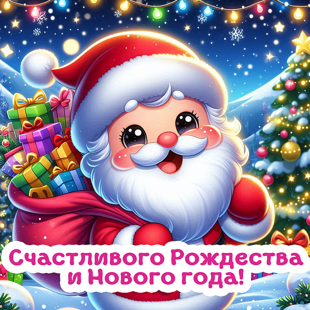 Оригинальная открытка с Рождеством католическим