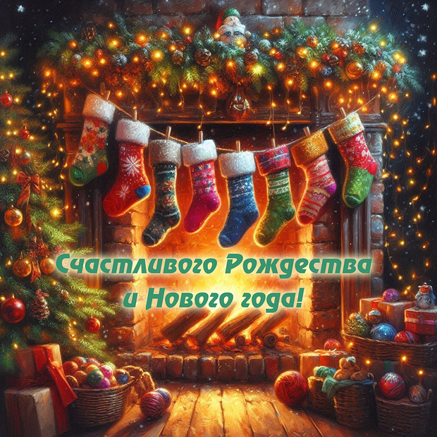 Бесплатная открытка на католическое Рождество
