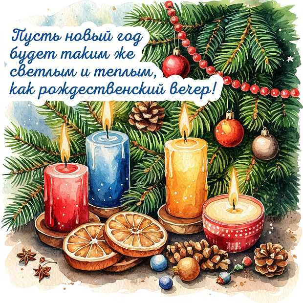 Оригинальная открытка с Рождеством католическим
