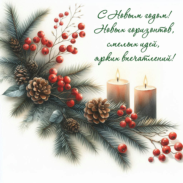 Открытка с Новым годом 2026

