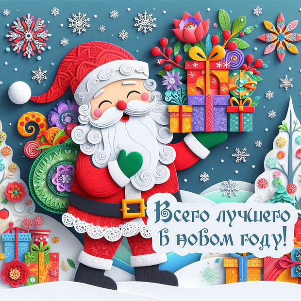 Картинка с поздравлением с Новым годом
