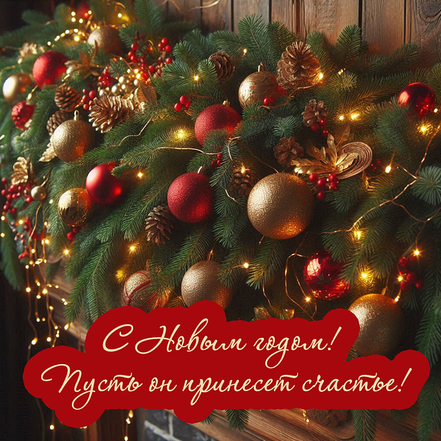 Открытка с Новым годом 2026
