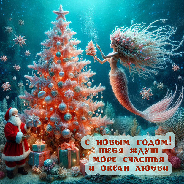 Бесплатная открытка с Новым годом
