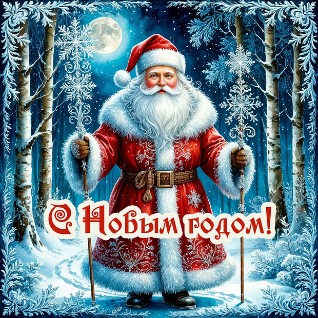 Картинка с поздравлением с Новым годом