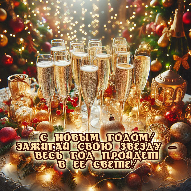 Скачать открытку с Новым годом
