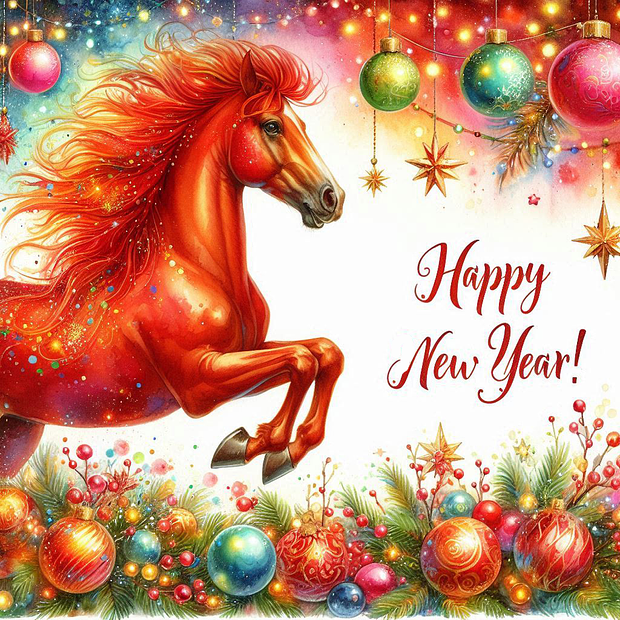 Картинка с поздравлением с Новым годом
