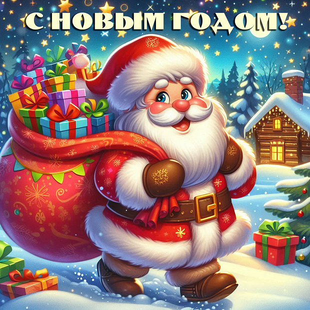 Бесплатная открытка с Новым годом 