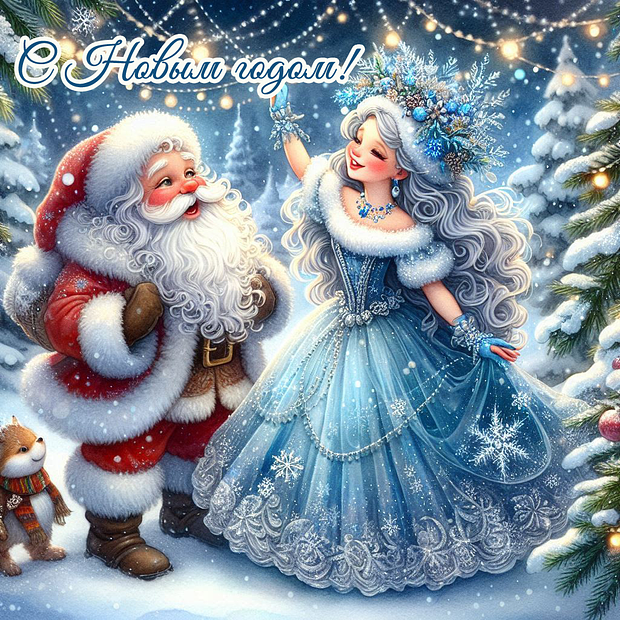 Оригинальная открытка с Новым годом