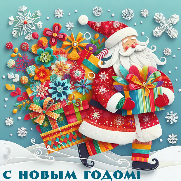 Открытка с Новым годом  