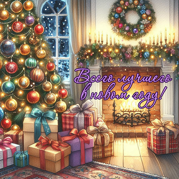 Скачать открытку с Новым годом