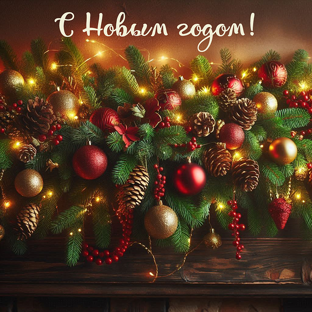 Бесплатная открытка с Новым годом 