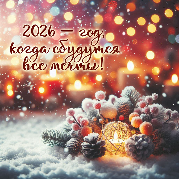 Картинка с поздравлением с Новым годом